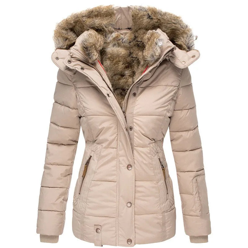 Audra - Parka matelassée à capuche fausse fourrure