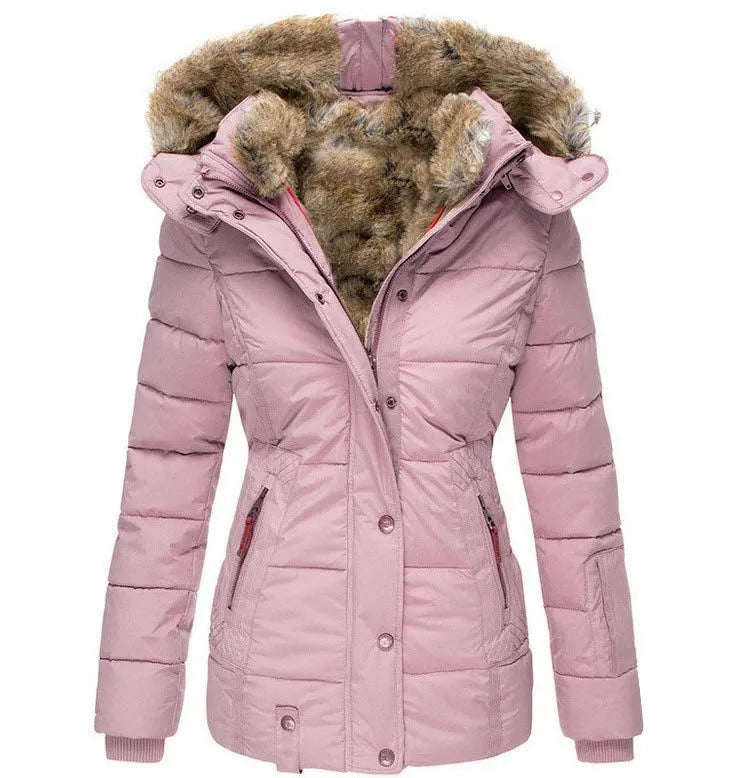 Audra - Parka matelassée à capuche fausse fourrure
