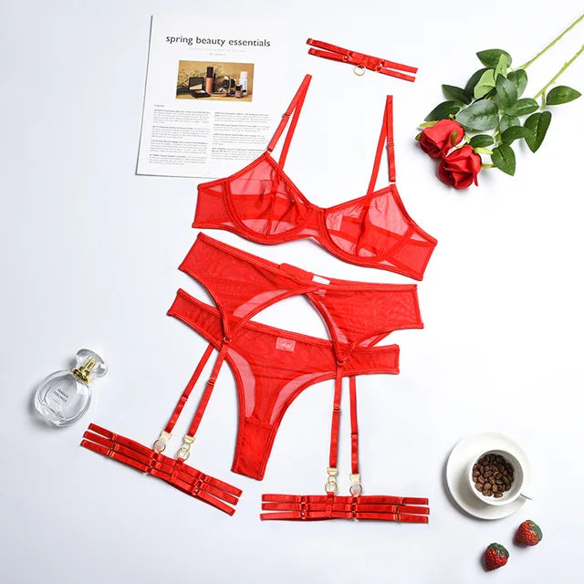 Ensemble de lingerie 4 pièces
