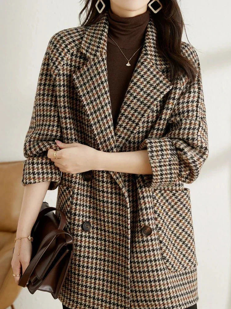 Audrey | Veste à Carreaux Oversize