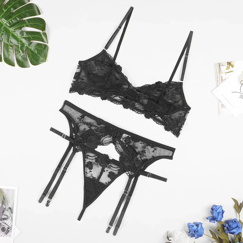 Jade™ | Ensemble de lingerie française 3 pièces