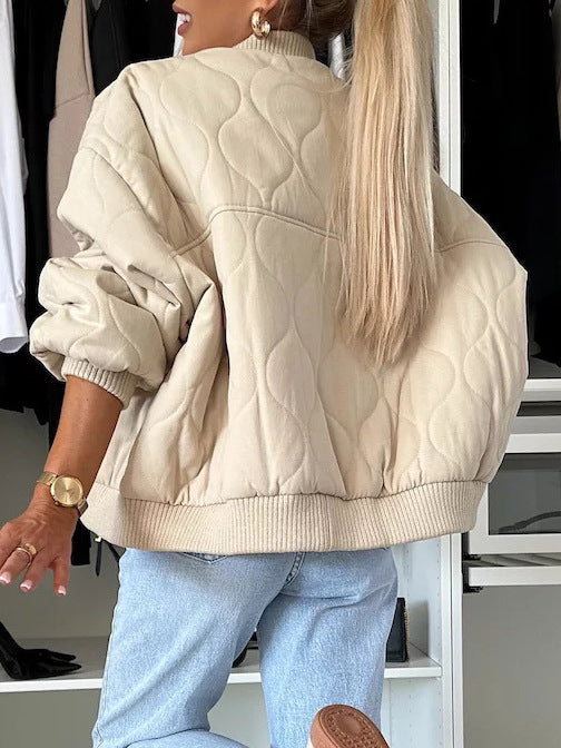 Manteau d’hiver à boutons manches longues pour femme