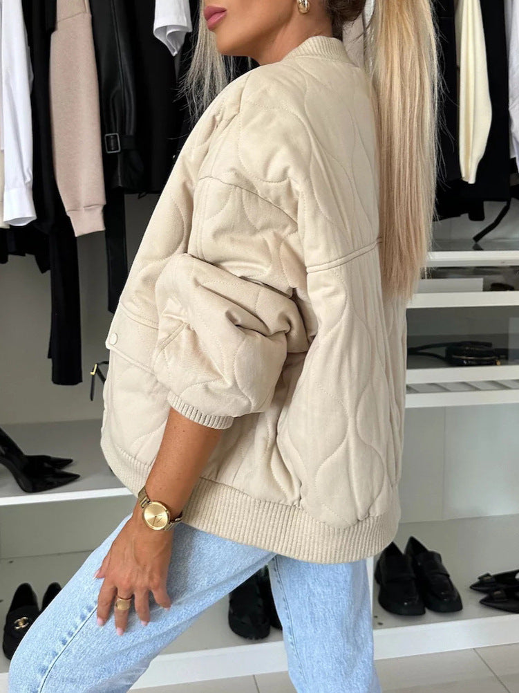 Manteau d’hiver à boutons manches longues pour femme