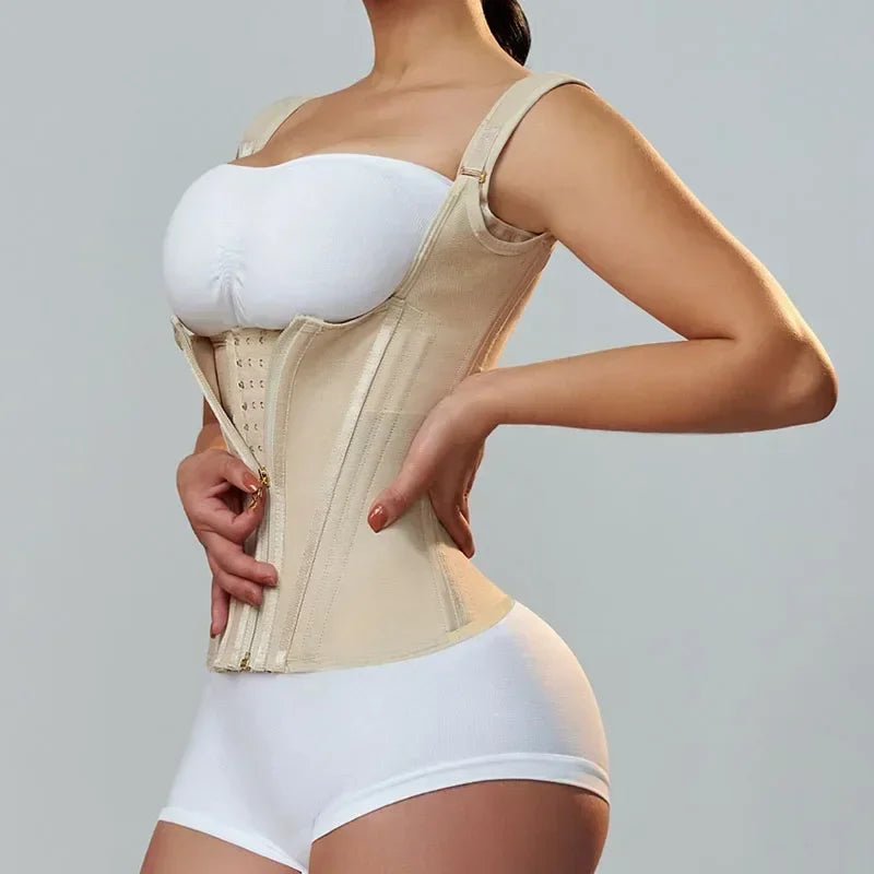 Gilet de contrôle de l'abdomen à double ceinture Entraîneur de taille