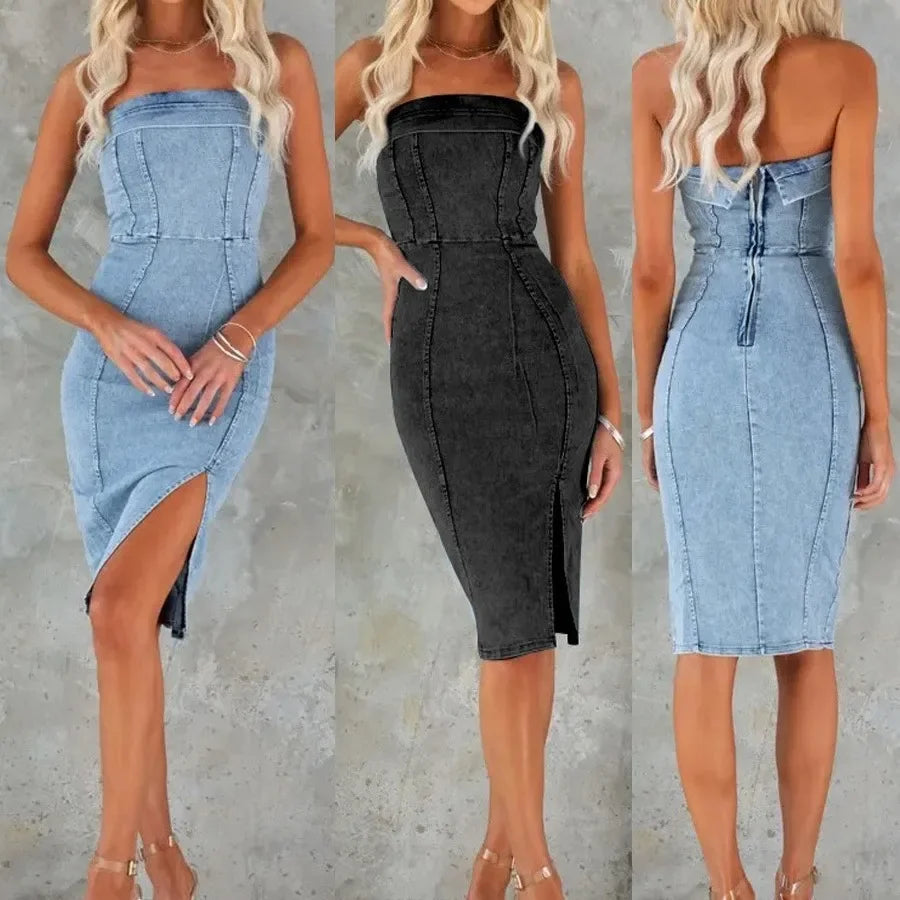 Robe en denim