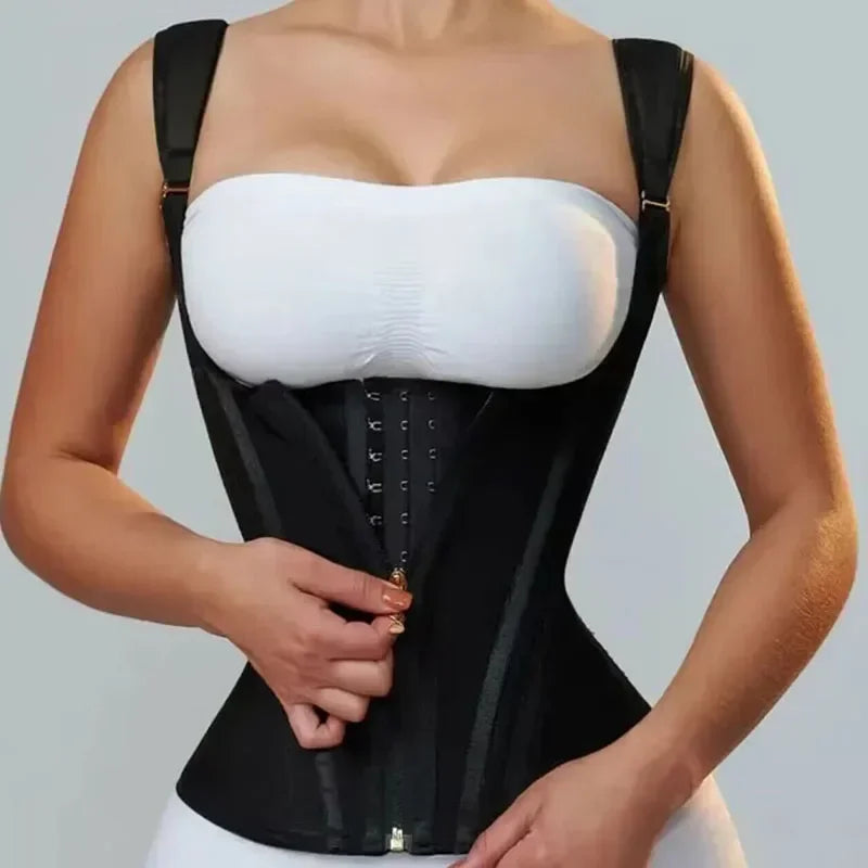 Gilet de contrôle de l'abdomen à double ceinture Entraîneur de taille