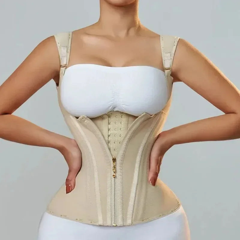 Gilet de contrôle de l'abdomen à double ceinture Entraîneur de taille