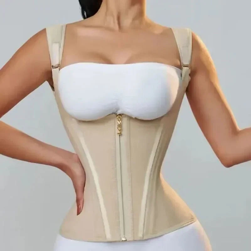 Gilet de contrôle de l'abdomen à double ceinture Entraîneur de taille