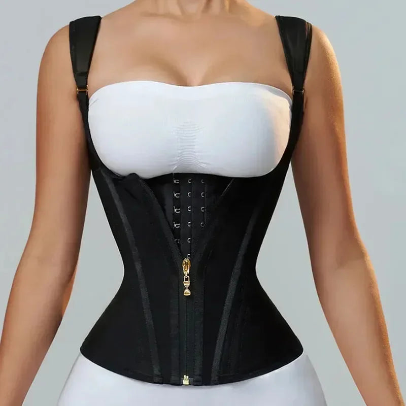 Gilet de contrôle de l'abdomen à double ceinture Entraîneur de taille