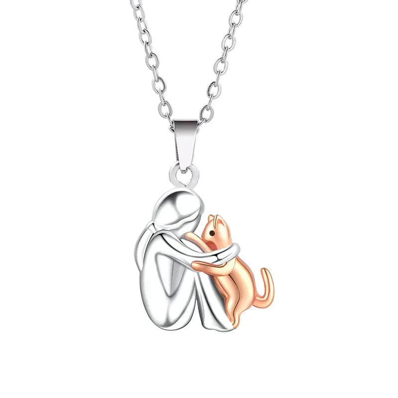 Collier Femme Pendentif Chat