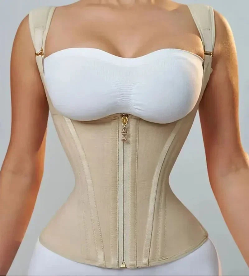 Gilet de contrôle de l'abdomen à double ceinture Entraîneur de taille