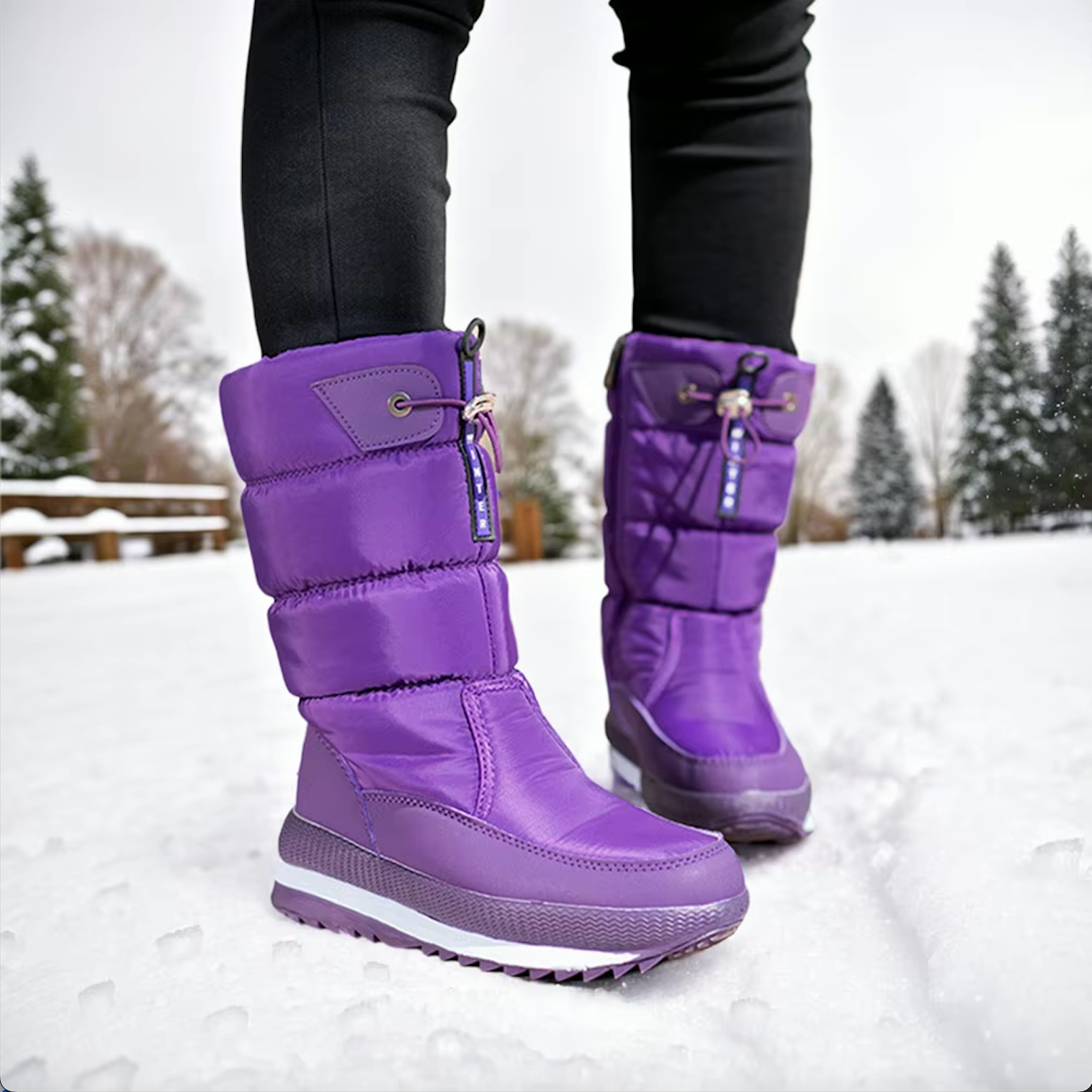 Alaska - Bottes Imperméables Chaudes pour l'Hiver pour Femme