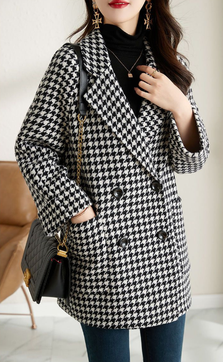 Audrey | Veste à Carreaux Oversize