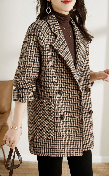 Audrey | Veste à Carreaux Oversize