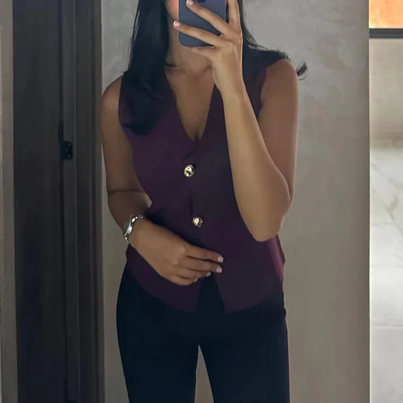 Cardigan Court Femme | Tricot Léger & Sans Manches | Tendance et Confort pour Été 2025
