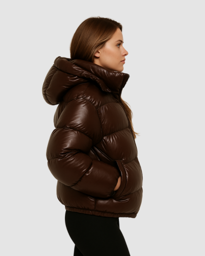 Doudoune Brillante Femme Capuche – Confort Hivernal & Style Moderne | Automne Hiver