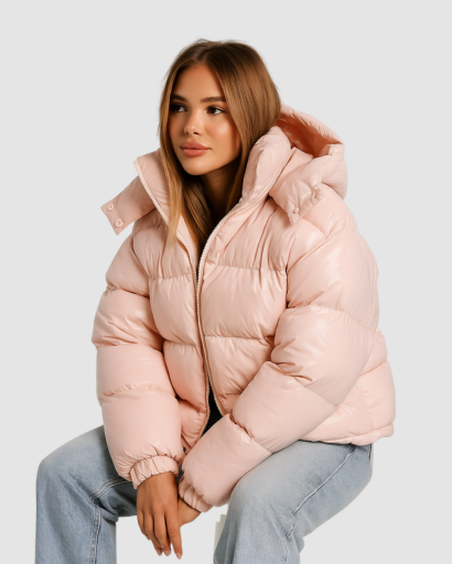 Doudoune Brillante Femme Capuche – Confort Hivernal & Style Moderne | Automne Hiver