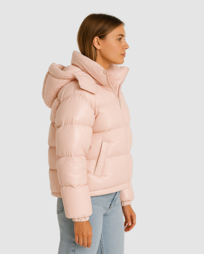 Doudoune Brillante Femme Capuche – Confort Hivernal & Style Moderne | Automne Hiver