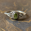 Bague Femme à Pierre Décorative Verte