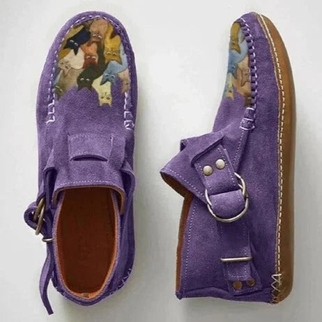 Chaussures Décontractées Femme en Suède | Motif Chats