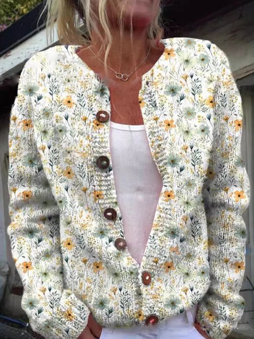 Cardigan Margot imprimé fleuri