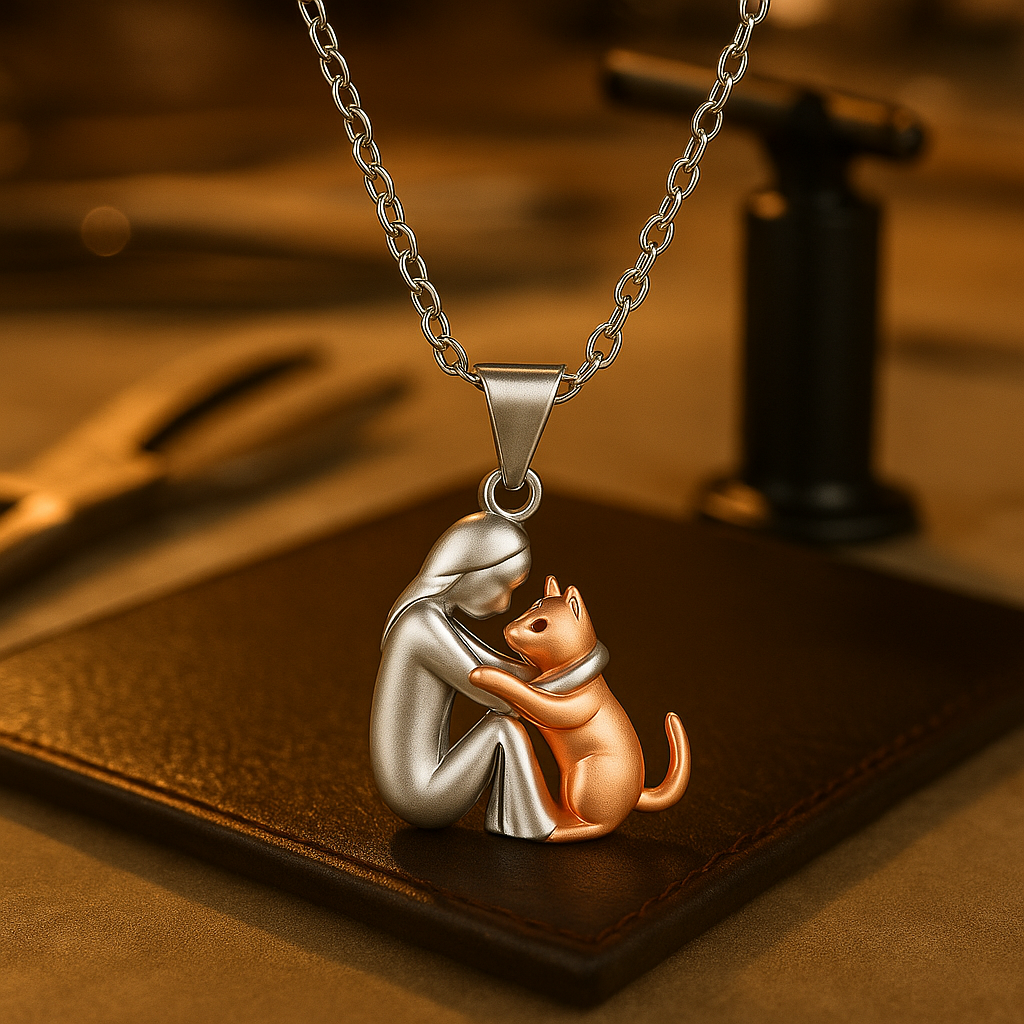 Collier Femme Pendentif Chat