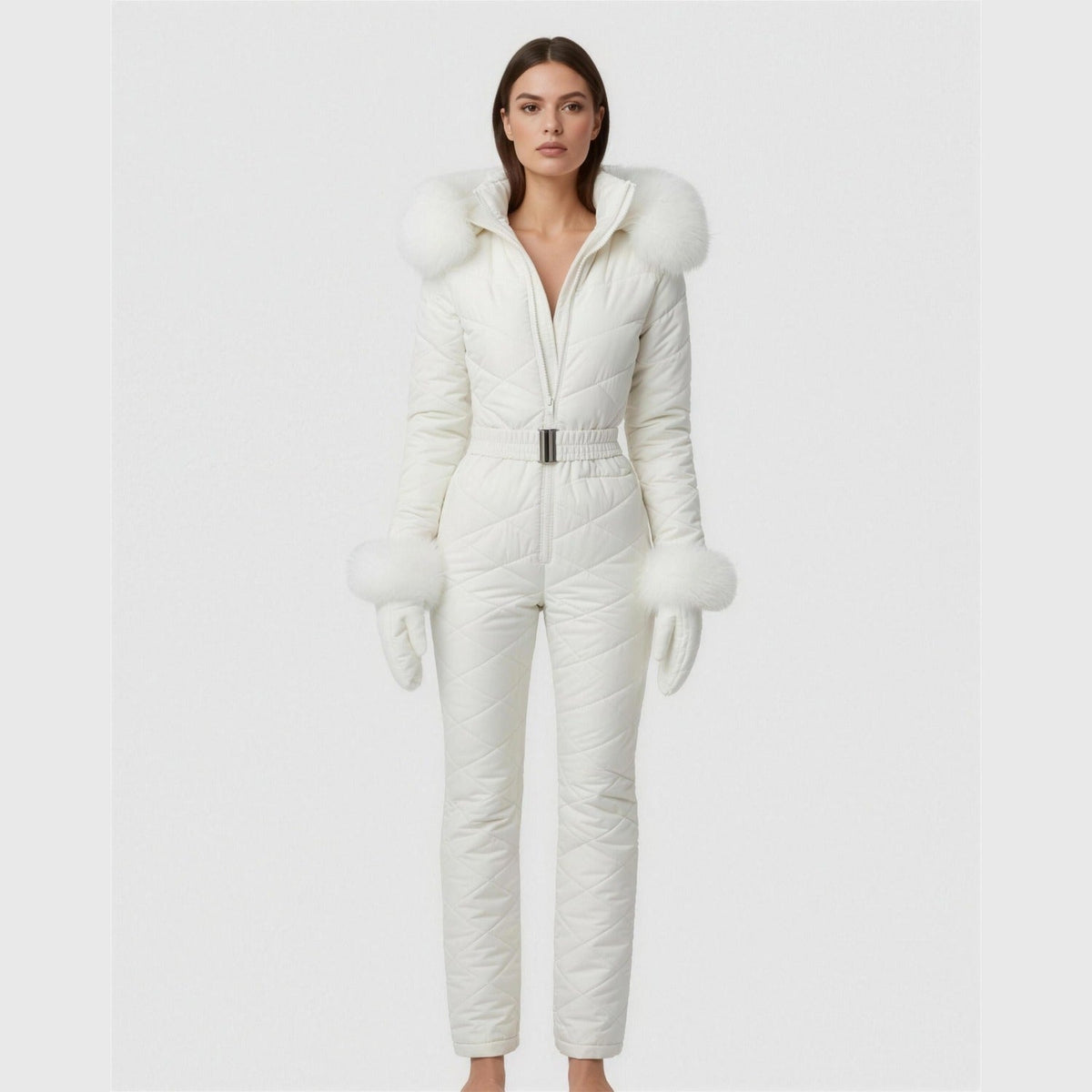 Combinaison de Ski Femme Ceinturée – Finitions Douillettes & Élégantes