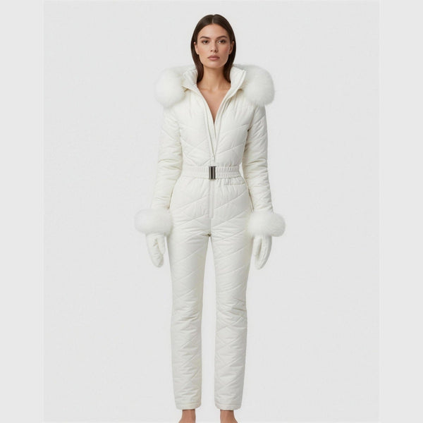 Combinaison de Ski Femme Ceinturée – Finitions Douillettes & Élégantes
