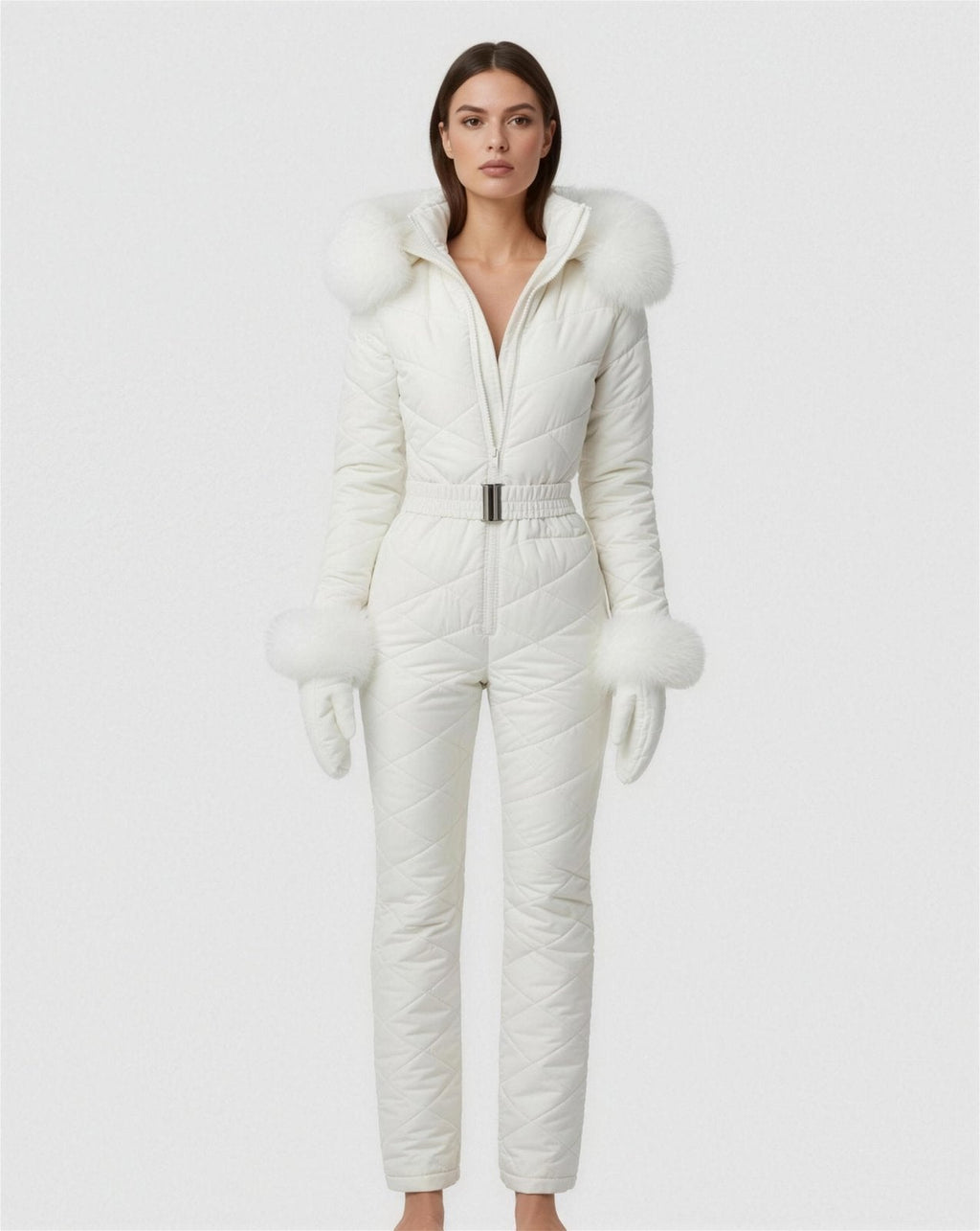 Combinaison de Ski Femme Ceinturée – Finitions Douillettes & Élégantes
