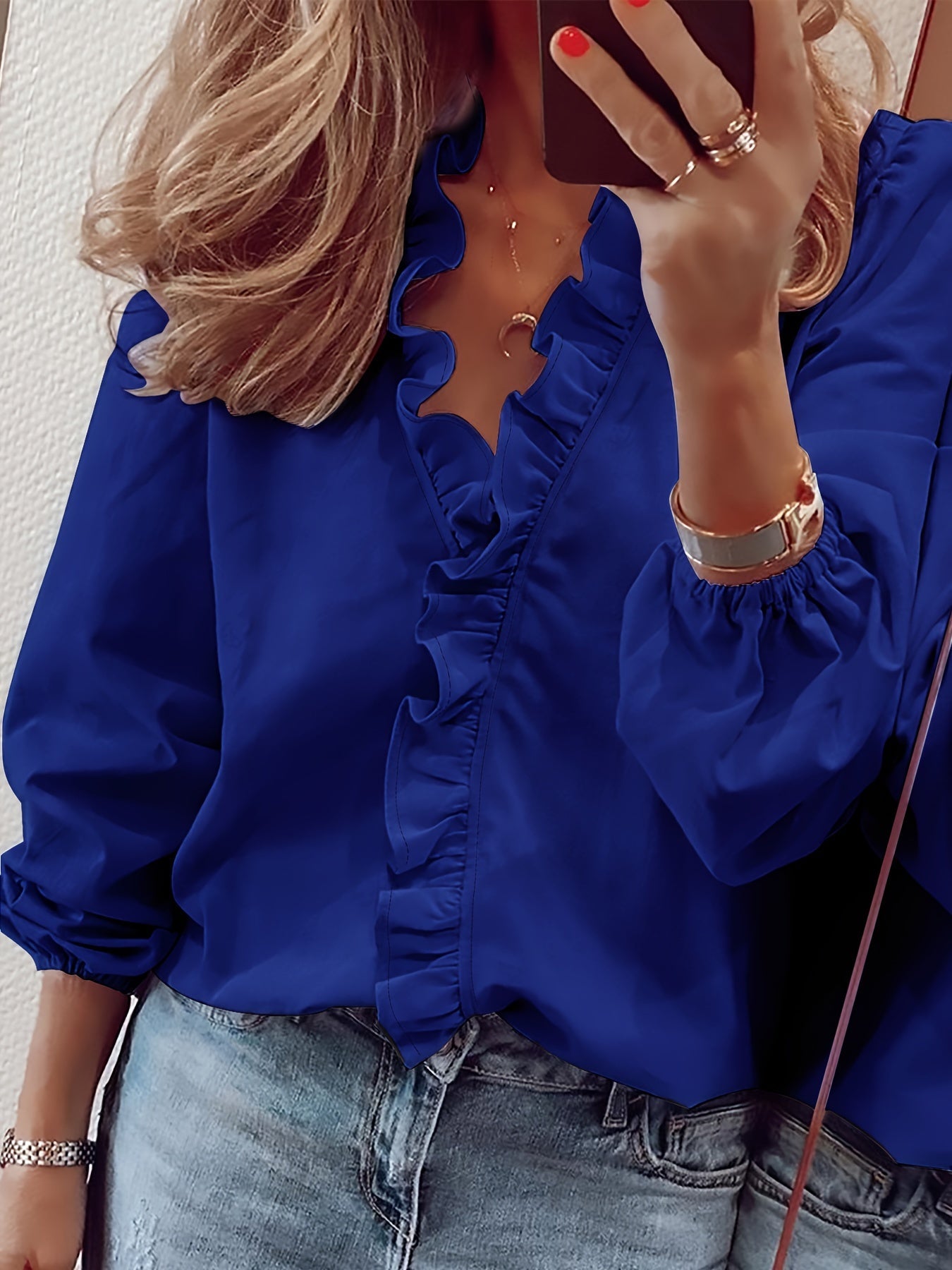 Chemise à Volants Femme | Élégante & Confortable | Coupe Flatteuse pour Bureau et Sorties