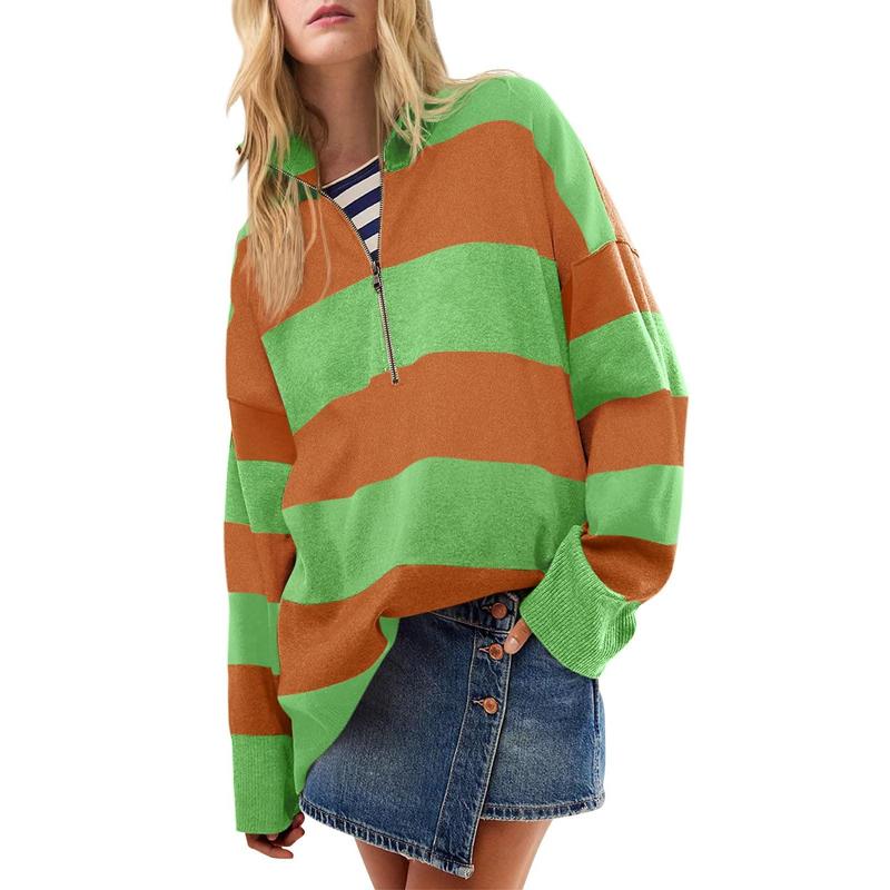 Dorelisse - Pull Oversize à Col Roulé avec Demi-Fermeture Éclair