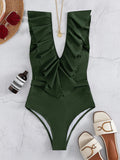 Maillot de Bain à Volants Femme | Dos Nu & Confortable | Design Flatteur pour Plage et Piscine