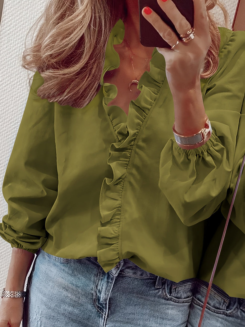 Chemise à Volants Femme | Élégante & Confortable | Coupe Flatteuse pour Bureau et Sorties