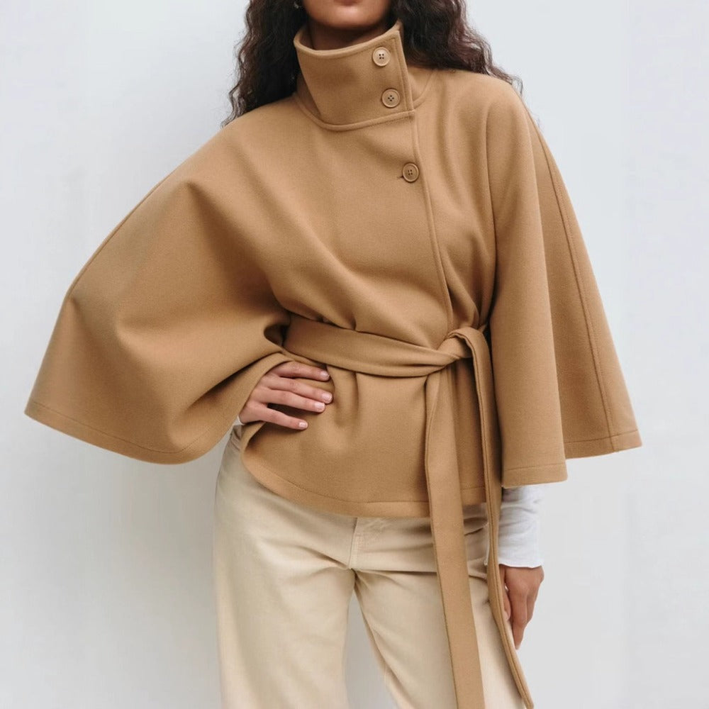 Estelle | Manteau Cape Col Haut