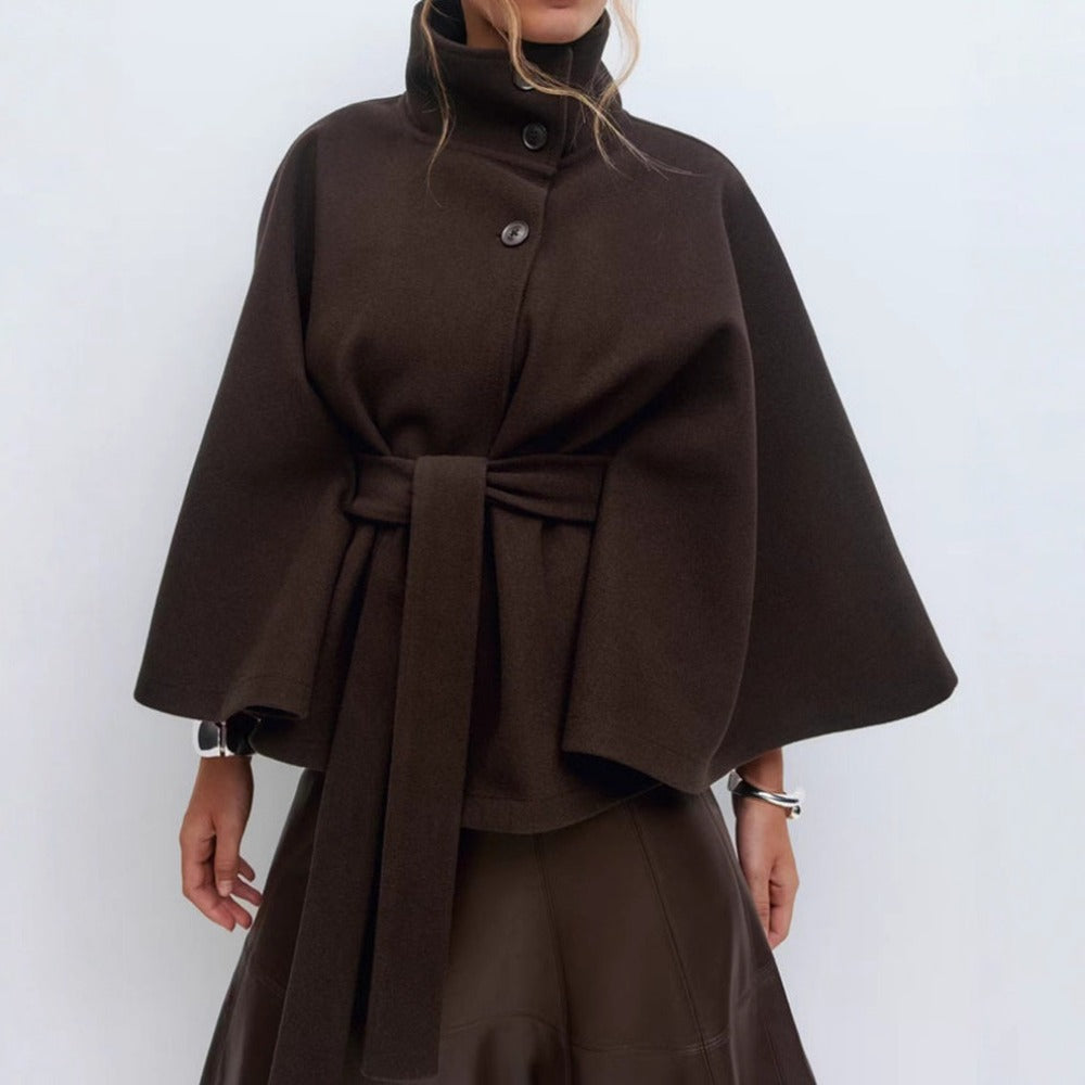 Estelle | Manteau Cape Col Haut
