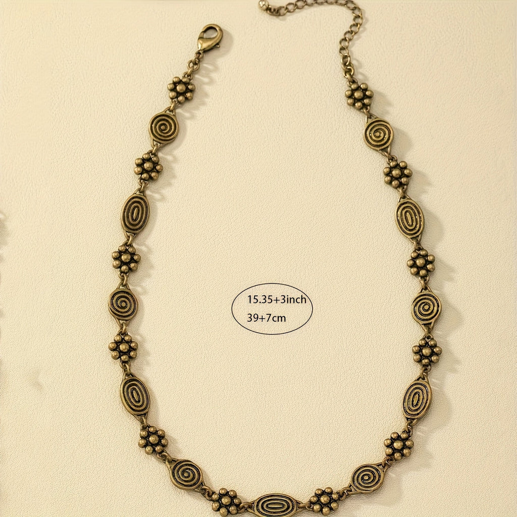 Collier Ras-de-Cou Femme à Volute Florale