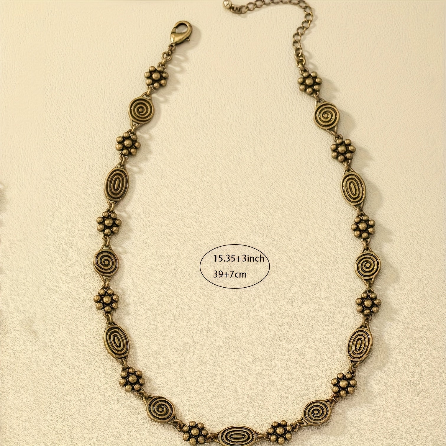 Collier Ras-de-Cou Femme à Volute Florale