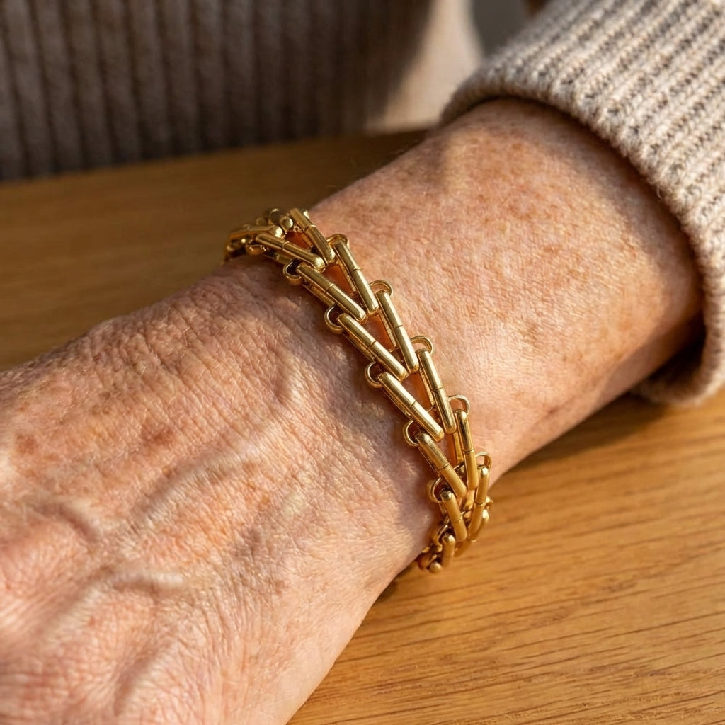 Bracelet Femme à Maillons Perlés