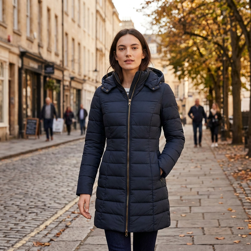 Doudoune Longue Femme à Capuche – Chaude & Matelassée