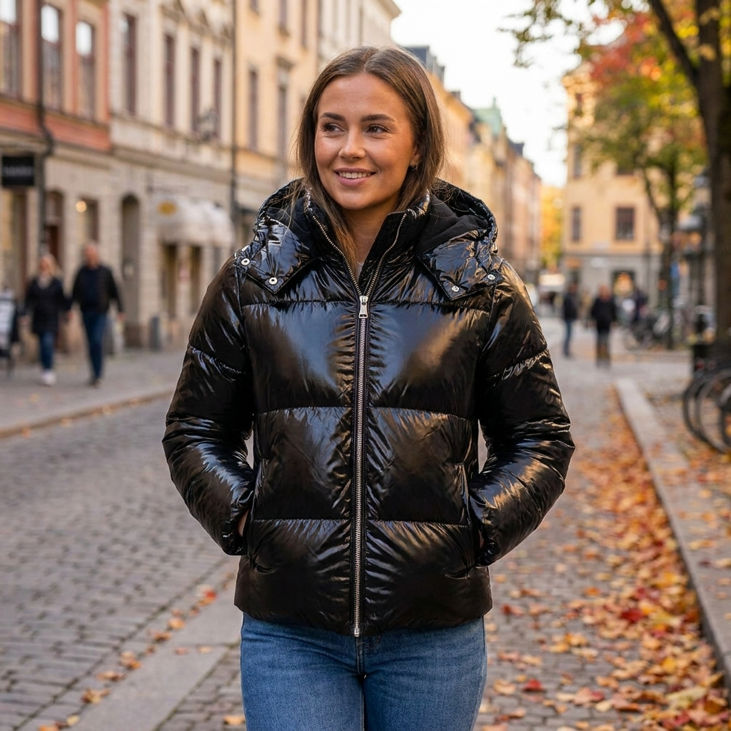 Doudoune Femme Brillante – Chaleur, Confort & Élégance Moderne