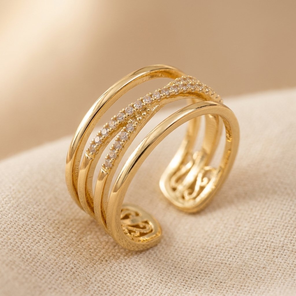 Bague Femme Croix Réglable