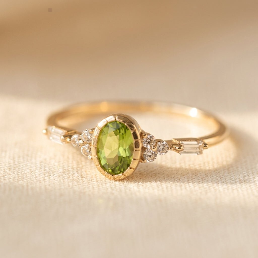 Bague Femme Pierre Ovale Effet Gemme