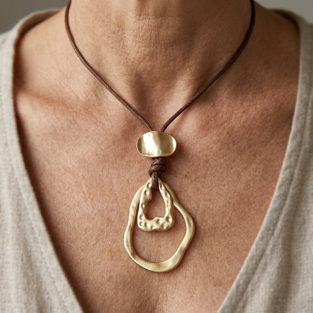 Collier Femme Pendentif Géométrique Bohème
