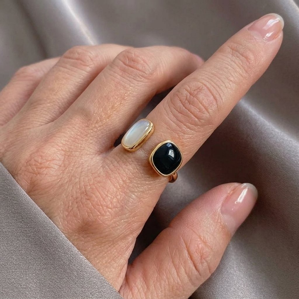 Bague Femme Réglable Motif Balance