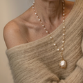 Collier Femme Pendentif Effet Perle