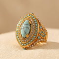 Bague Femme Esprit Vintage Statement Rouge