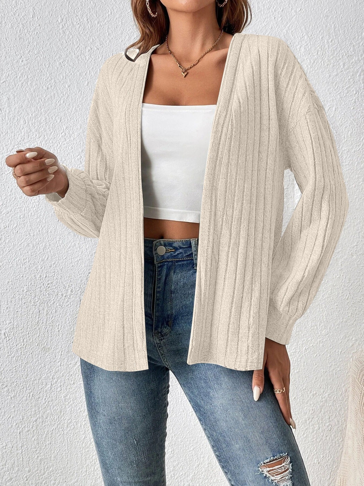 Kaira - Cardigan décontracté en maille côtelée