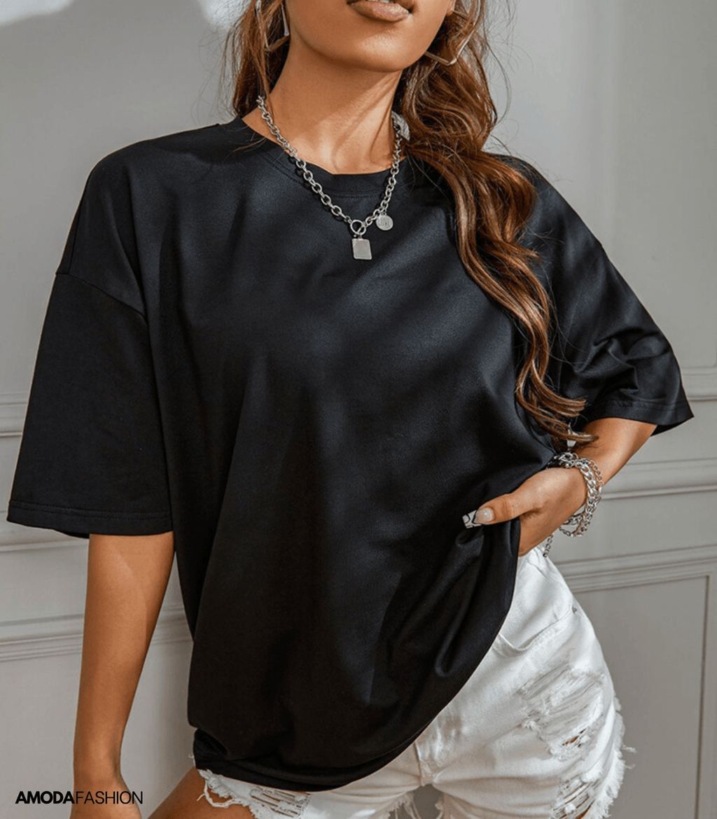 T-shirt à Manches Femme | Doux & Ajusté | Confort Quotidien pour Tenues Décontractées ou Élégantes