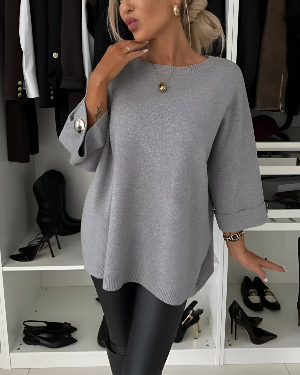 Lucie | Pull Doux avec Boutons