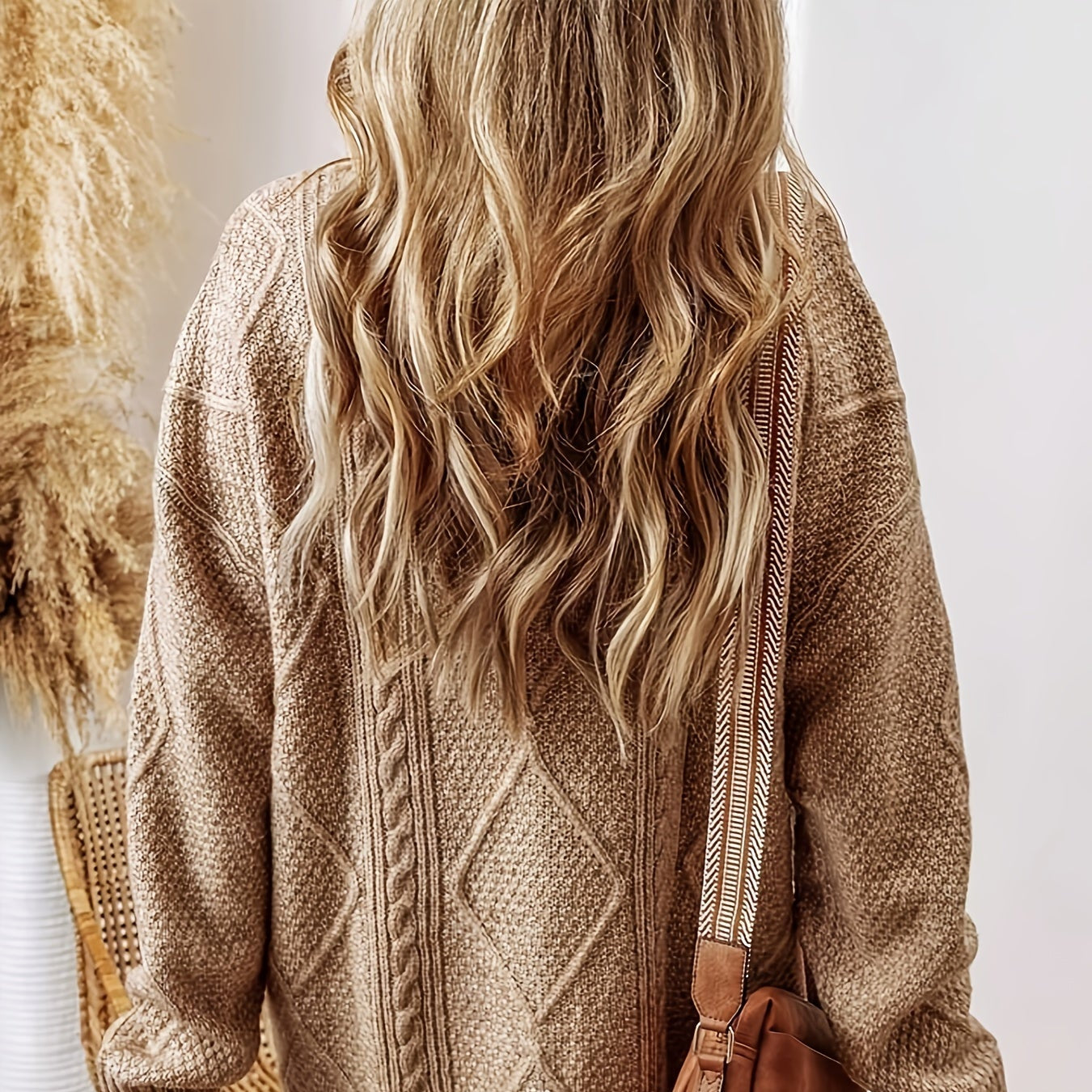 Pull Long Femme en Maille Torsadée | Coupe Oversize